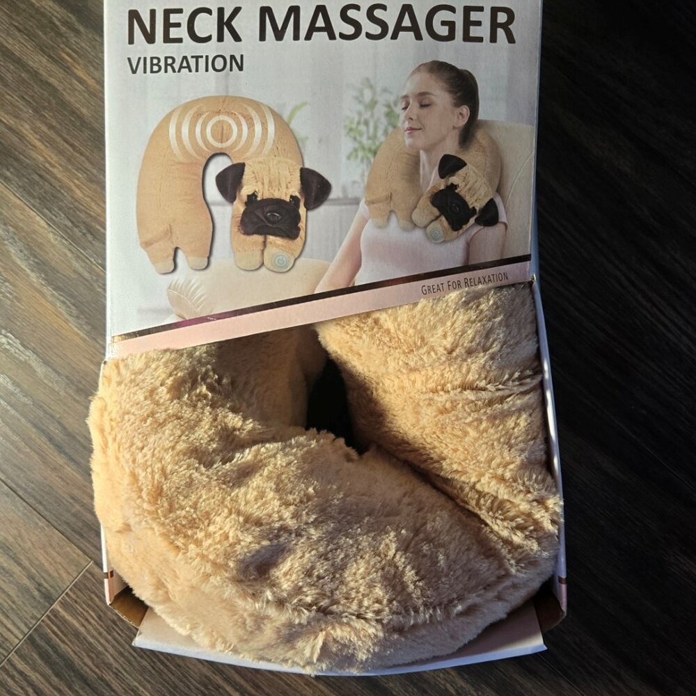 HEALTH TOUCH Vibration Neck Massager (Puppy Themed!) NEW IN BOX